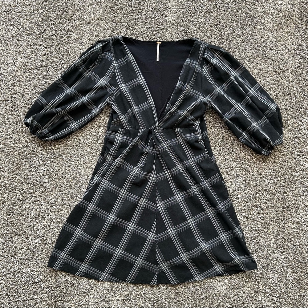 Free People Miss Molly Plaid Mini Dress